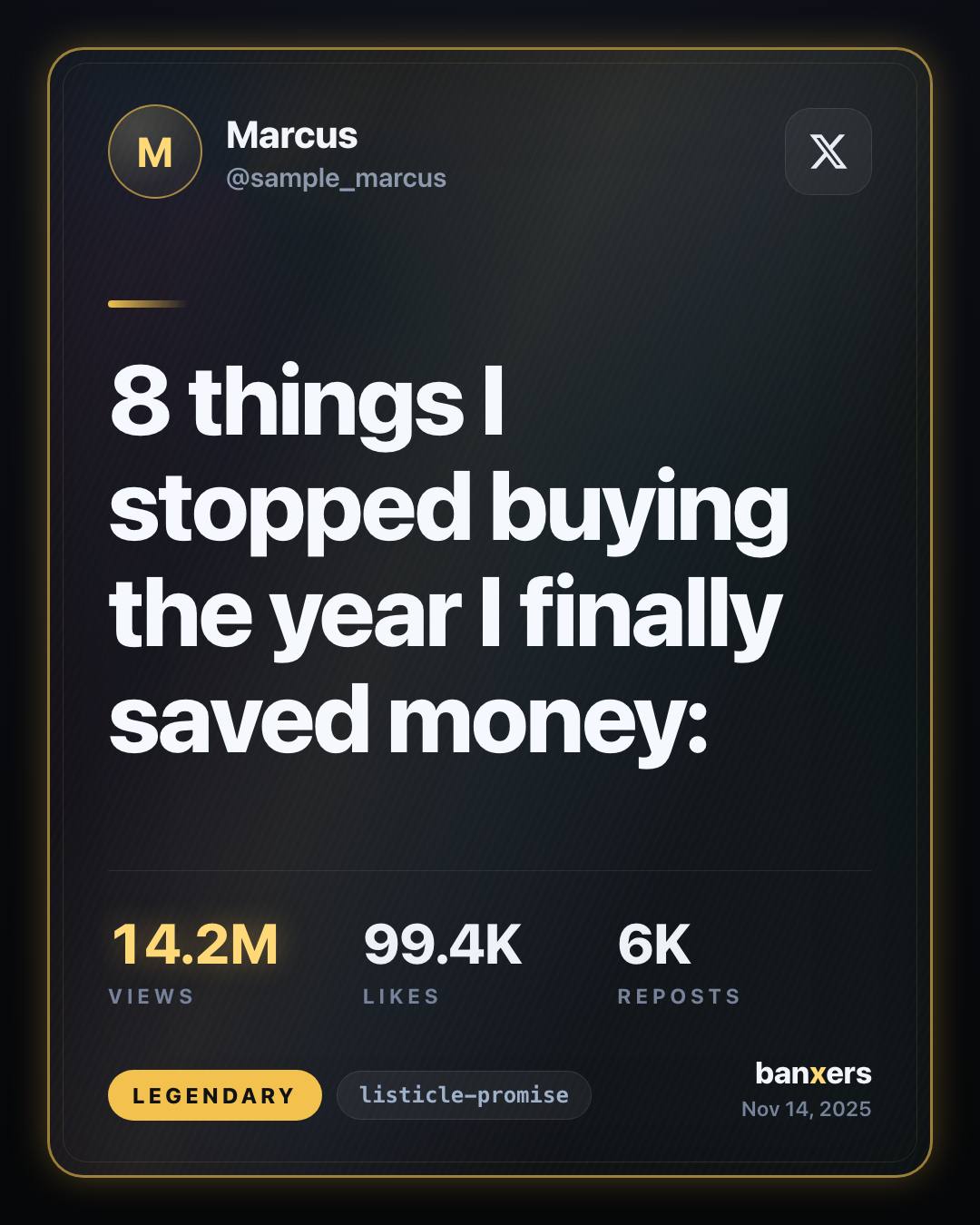 8 things I stopped buying the year I finally saved money: by Marcus