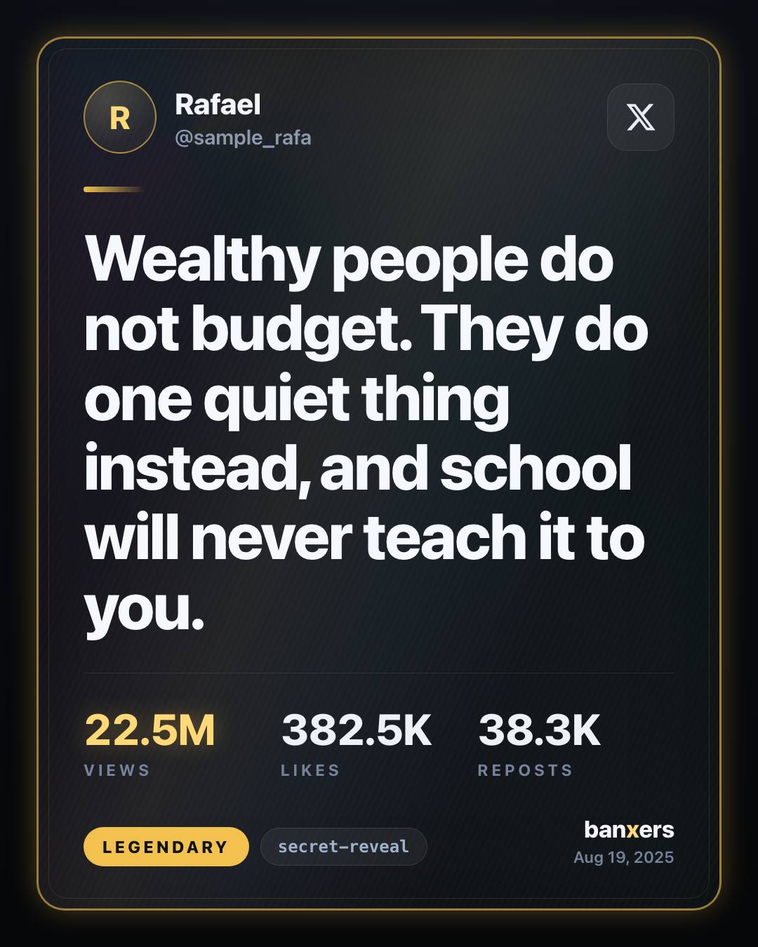 Wealthy people do not budget. They do one quiet thing instead, and school will never teach it to you. by Rafael