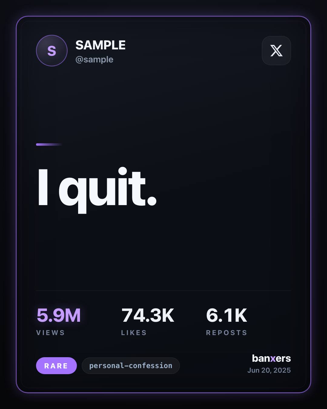 I quit. by SAMPLE