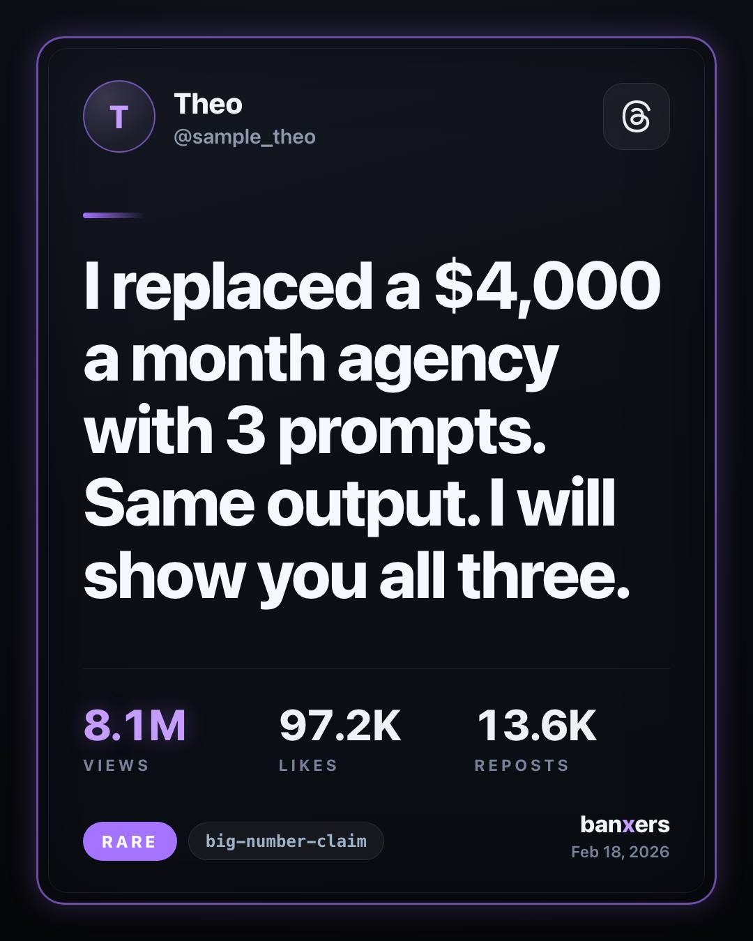 I replaced a $4,000 a month agency with 3 prompts. Same output. I will show you all three. by Theo